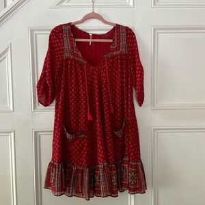 Free People red dress with pockets